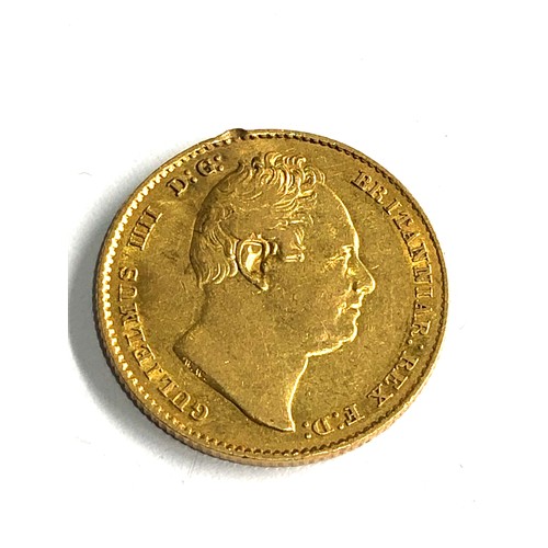 416 - 1833 William IV gold sovereign edge wear as shown