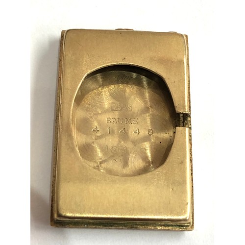 458 - Vintage gents 9ct gold longines wristwatch case measures approx 37mm by 19mm 9.375 gold hallmarks wa... 