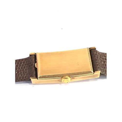 458 - Vintage gents 9ct gold longines wristwatch case measures approx 37mm by 19mm 9.375 gold hallmarks wa... 