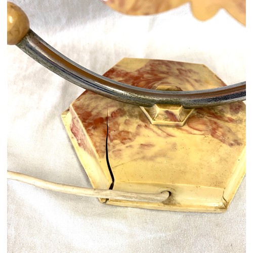9 - Deco style bakelite lamp, damage to base