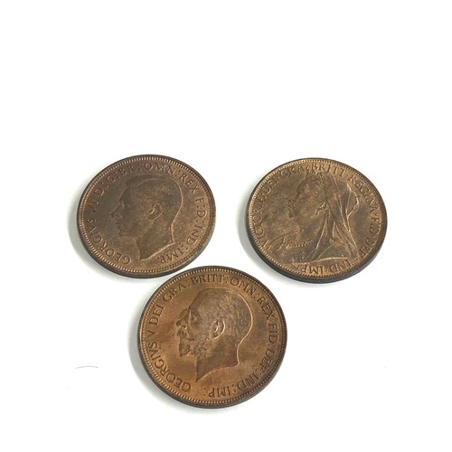 451 - 3 high grade pennies includes 1901 1936 and 1947 please see images for details