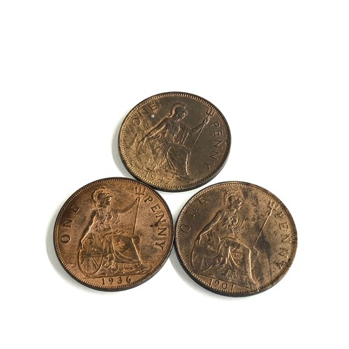 451 - 3 high grade pennies includes 1901 1936 and 1947 please see images for details