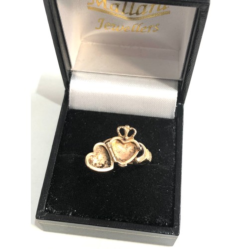 217 - Vintage 9ct gold locket ring weight 2.4g