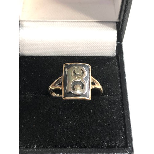 174 - Vintage 9ct gold initial ring weight 2.2g