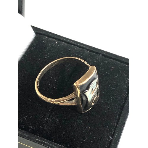 174 - Vintage 9ct gold initial ring weight 2.2g