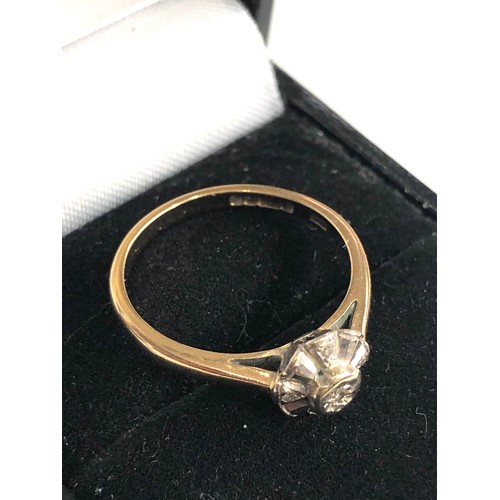 200 - 9ct gold diamond ring weight 2.1g