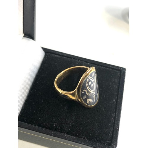 234 - gold & silver Russian hallmarked ring weight 4.4g