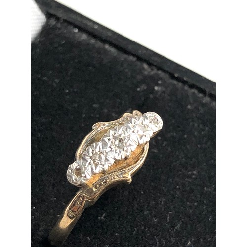 193 - 9ct gold diamond ring weight 2g