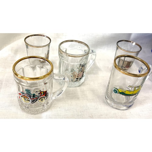44 - Selection of glassware to include Taylors soda syphon, Ansells two handled advertising glass, John J... 