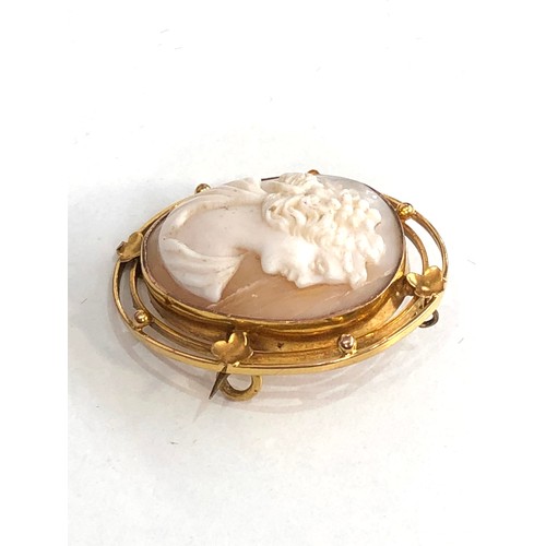 145 - 9ct gold antique cameo brooch weight 5.1g