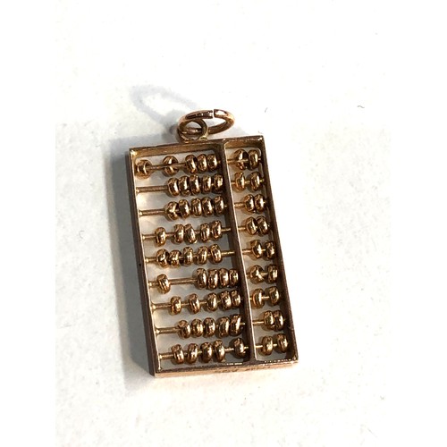 160 - 14ct gold abacus charm pendant weight 1.8g