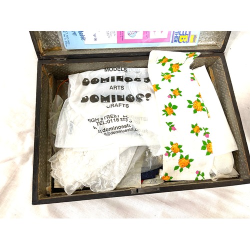 23 - 2 Vintage boxes containing sewing equipment etc