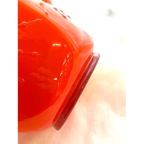 18 - Retro style orange vase, Approximate measurements: Height 12 inches, Width 5 inches