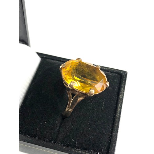 164 - Vintage 9ct gold synthetic sapphire cocktail ring	weight 8.3g