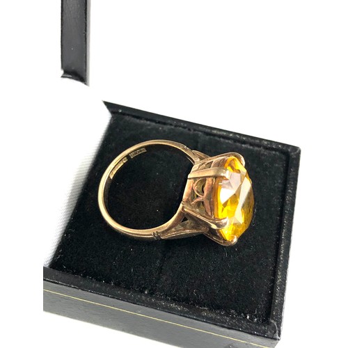 164 - Vintage 9ct gold synthetic sapphire cocktail ring	weight 8.3g