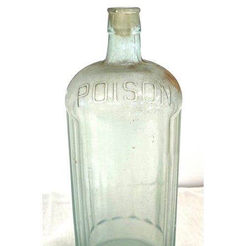 86 - Selection of vintage glass poison bottles