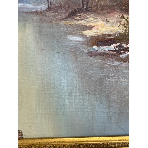 71 - Gilt framed signed painting by L Capier, approximate frame measurements: Height 23 inches, Width 27.... 