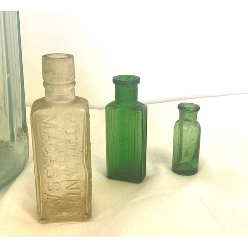 86 - Selection of vintage glass poison bottles