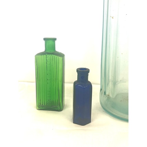 86 - Selection of vintage glass poison bottles