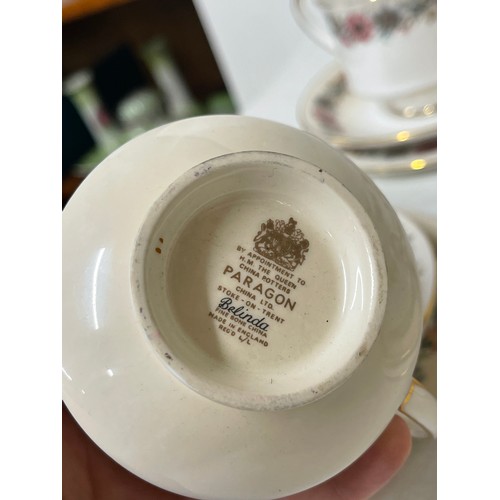 78 - Paragon Belinda 6 place setting tea service, no tea pot, overall good condition