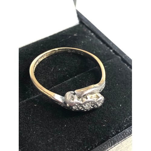 244 - Antique 18ct & platinum diamond trilogy ring weight 2.8g