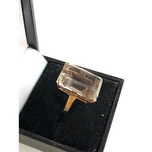 225 - 9ct smoky quartz cocktail ring 5.8g