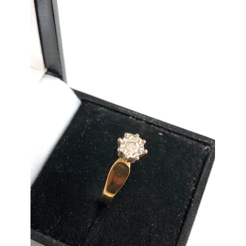 216 - Vintage 18ct gold diamond solitaire ring weight 3.7g