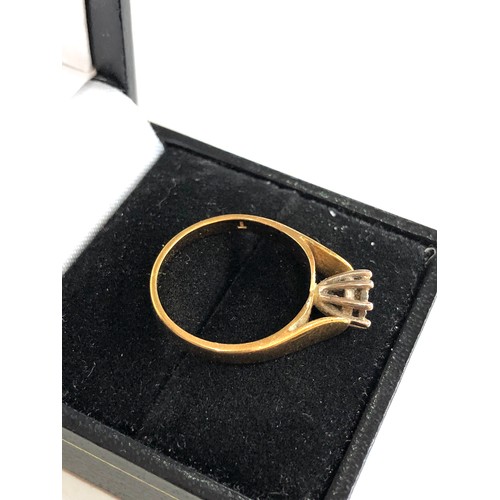 216 - Vintage 18ct gold diamond solitaire ring weight 3.7g