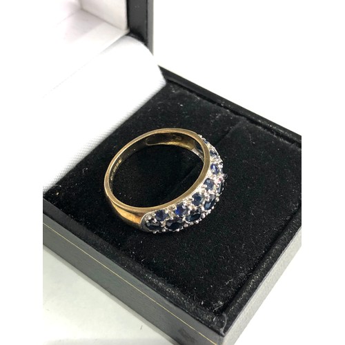 65 - 9ct gold sapphire ring weight 3.2g