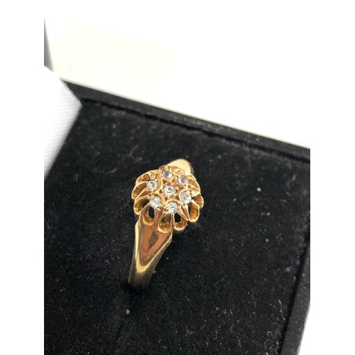 91 - Victorian 18ct gold diamond ring weight 2.6g