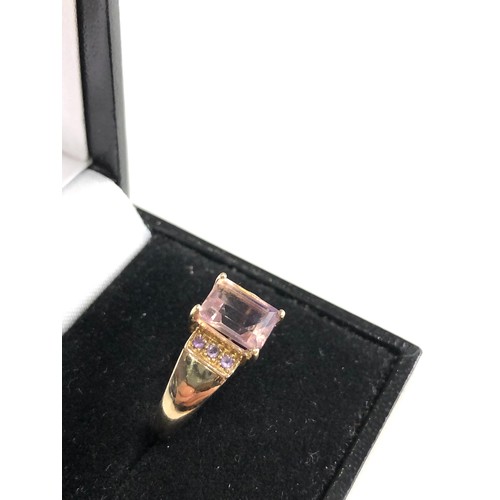 112 - 9ct gold amethyst & citrine ring weight 3.5g