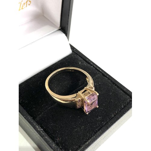 112 - 9ct gold amethyst & citrine ring weight 3.5g