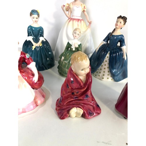 89 - 7 Royal Doulton figures includes valerie vanity little pig belle cherie debbie and gift of love