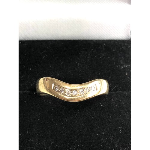 117 - 9ct gold diamond ring weight 2.4g