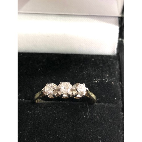 131 - Antique 18ct gold diamond ring weight 1.8g est 0.20ct