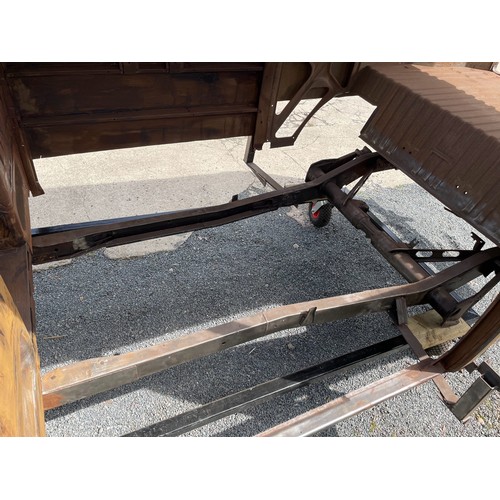 99B - VW Bay Window Camper 1972 T2 (Crossover Model), Comes on a rolling dolly ready to transport. This is... 