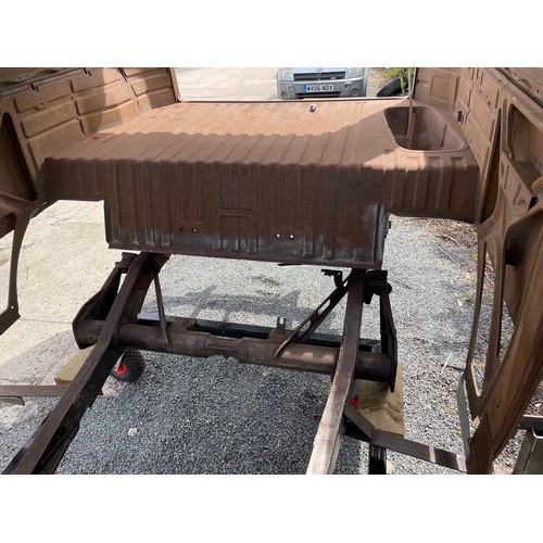 99B - VW Bay Window Camper 1972 T2 (Crossover Model), Comes on a rolling dolly ready to transport. This is... 