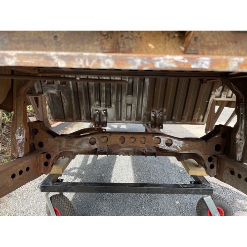 99B - VW Bay Window Camper 1972 T2 (Crossover Model), Comes on a rolling dolly ready to transport. This is... 