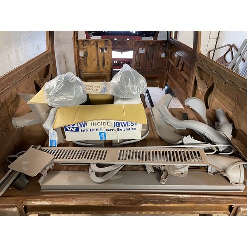99B - VW Bay Window Camper 1972 T2 (Crossover Model), Comes on a rolling dolly ready to transport. This is... 