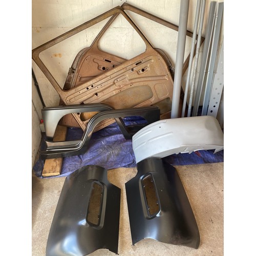 99B - VW Bay Window Camper 1972 T2 (Crossover Model), Comes on a rolling dolly ready to transport. This is... 