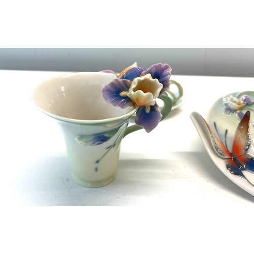 Butterfly Cup Saucer Spoon, Franz Collection