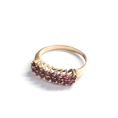 77 - 9ct gold Amethyst  ring weight 2.8g