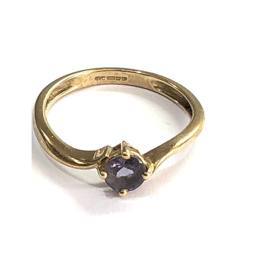 85 - 9ct gold tanzanite ring weight 2.1g