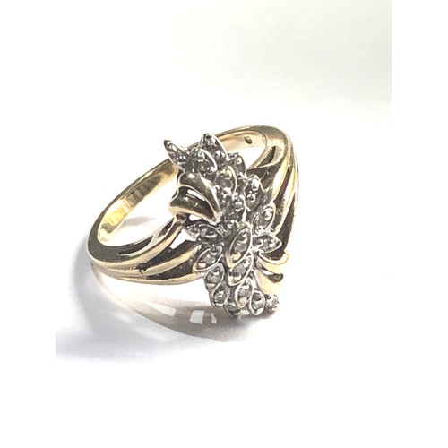 109 - 10ct gold and diamond cocktail ring 0.26ct diamonds weight 4.2g