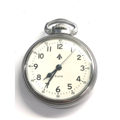 478 - Fine boxed Elgin National watch Co military B.W.Raymond pocket watch in very good working condition ... 