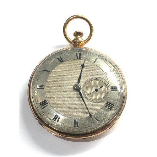 481 - Fine Antique 18ct gold silver dial quarter repeating pocket watch case measures approx 52mm dia weig... 