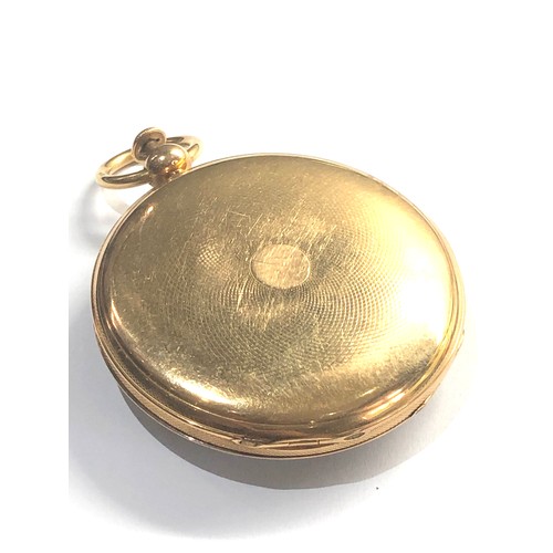 481 - Fine Antique 18ct gold silver dial quarter repeating pocket watch case measures approx 52mm dia weig... 