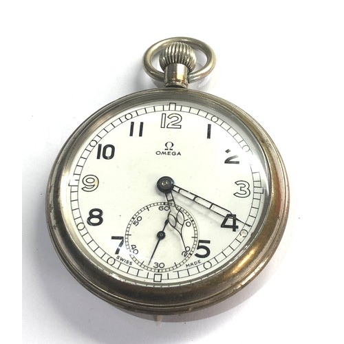 484 - Military Omega GSTP Pocket Watch in working order no warranty given