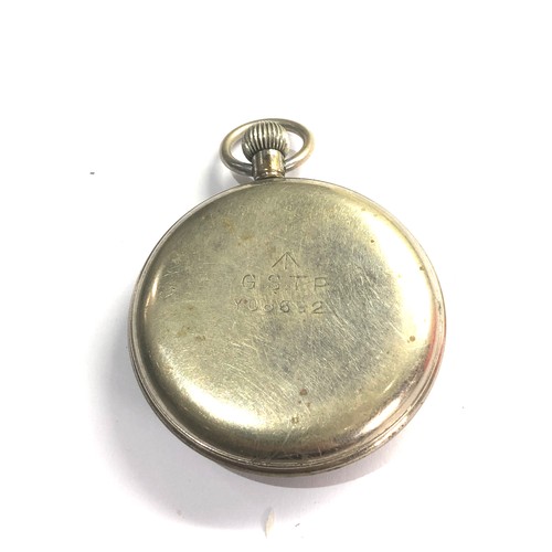 484 - Military Omega GSTP Pocket Watch in working order no warranty given