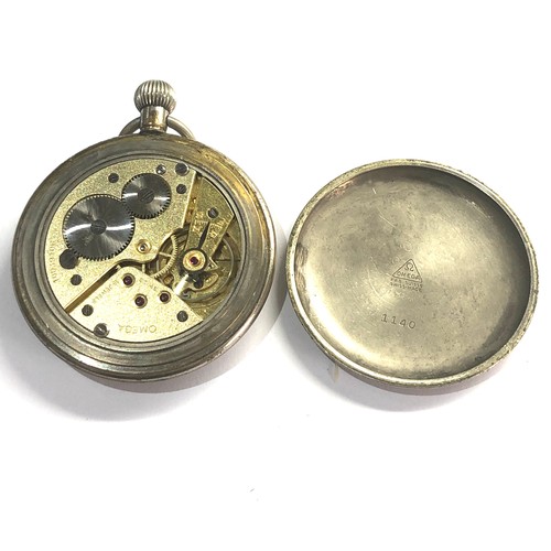 484 - Military Omega GSTP Pocket Watch in working order no warranty given